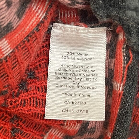 Talbots Lambswool Sweater Womens Small Diamond Argyle Gray Coral Fall Winter - Picture 5 of 7